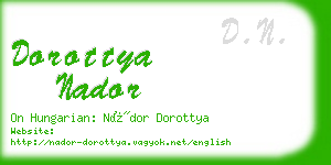 dorottya nador business card